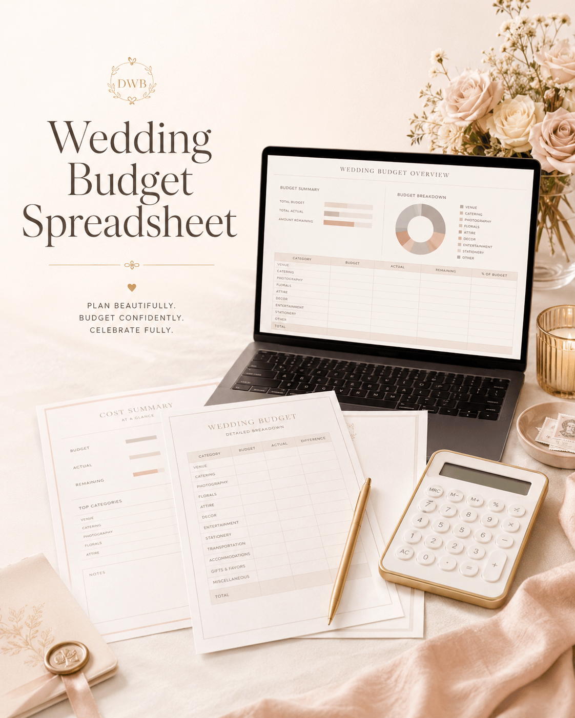 Wedding Budget Spreadsheet sample file preview